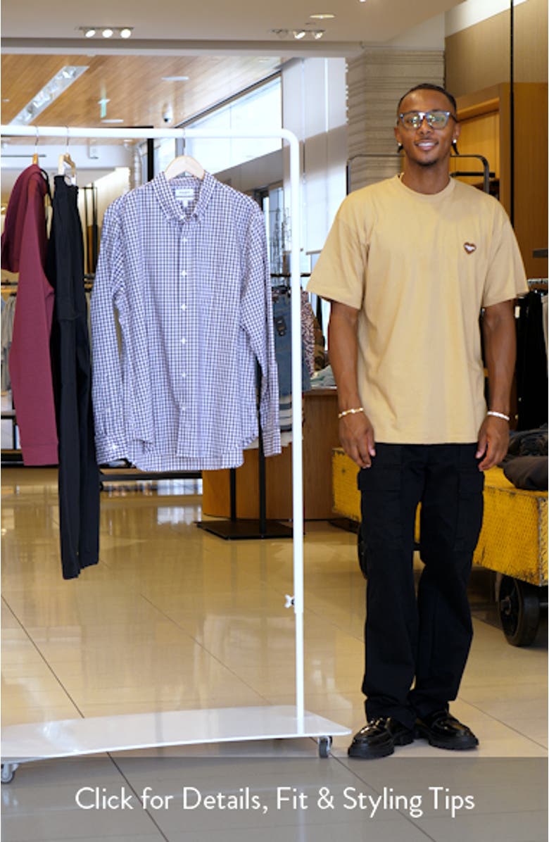 Everyday Slim Fit Check Stretch Cotton Button-Down Shirt, sales video thumbnail