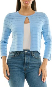 Nina Leonard Pointelle Stitch Bolero