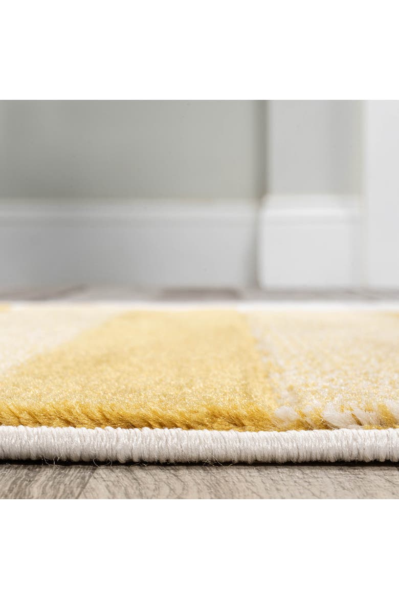 Nicky Geometric Striped Circles Area Rug, Alternate, color, Gray/Yellow/Cream