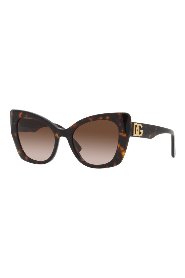 53mm Gradient Butterfly Sunglasses, Alternate, color, HAVANA