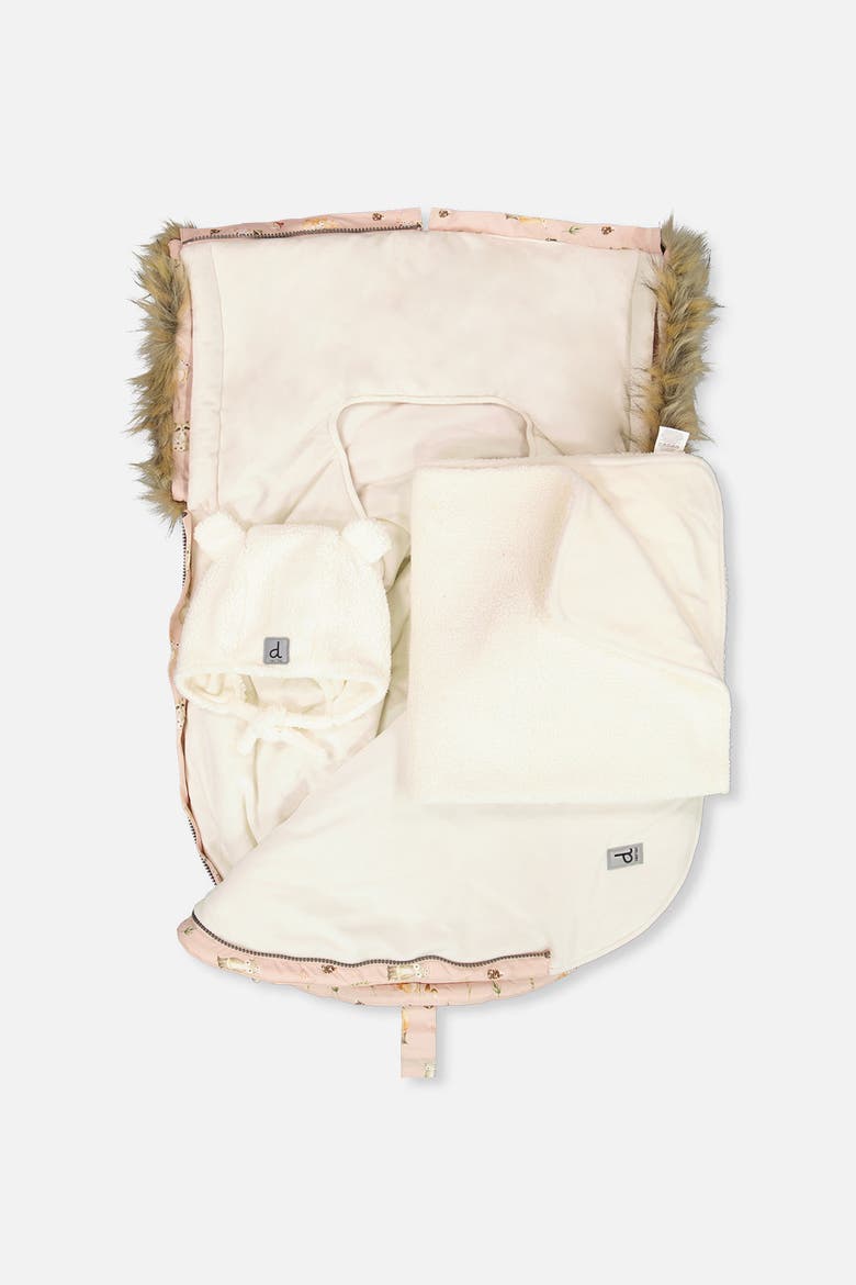 Animal Bunting Bag Velour Lined Car Seat and Stroller, Alternate, color, Pink Animal Print