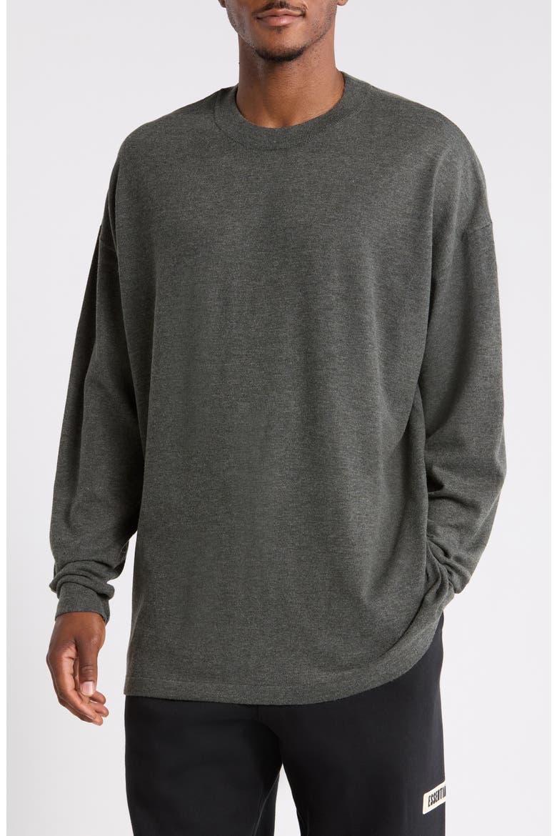 Soft Knit Long Sleeve T-Shirt, Main, color, IRON GREY