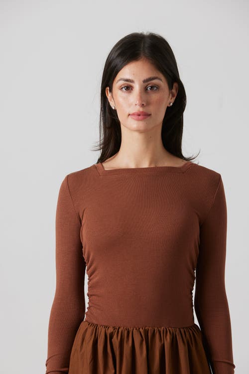 By Tess Collection Shay Dress In Brown