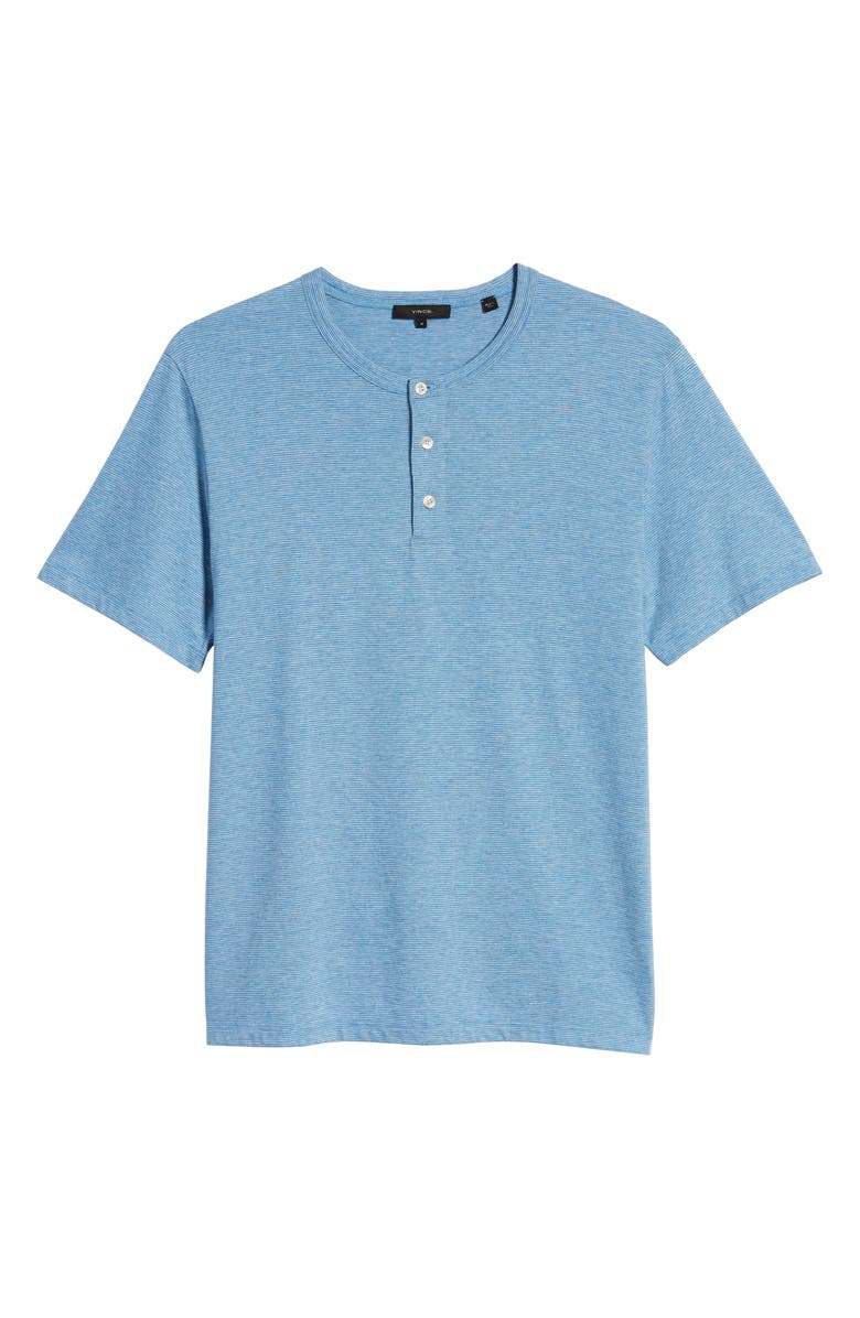 Vince Stripe Cotton Blend Henley T-Shirt, Alternate, color,