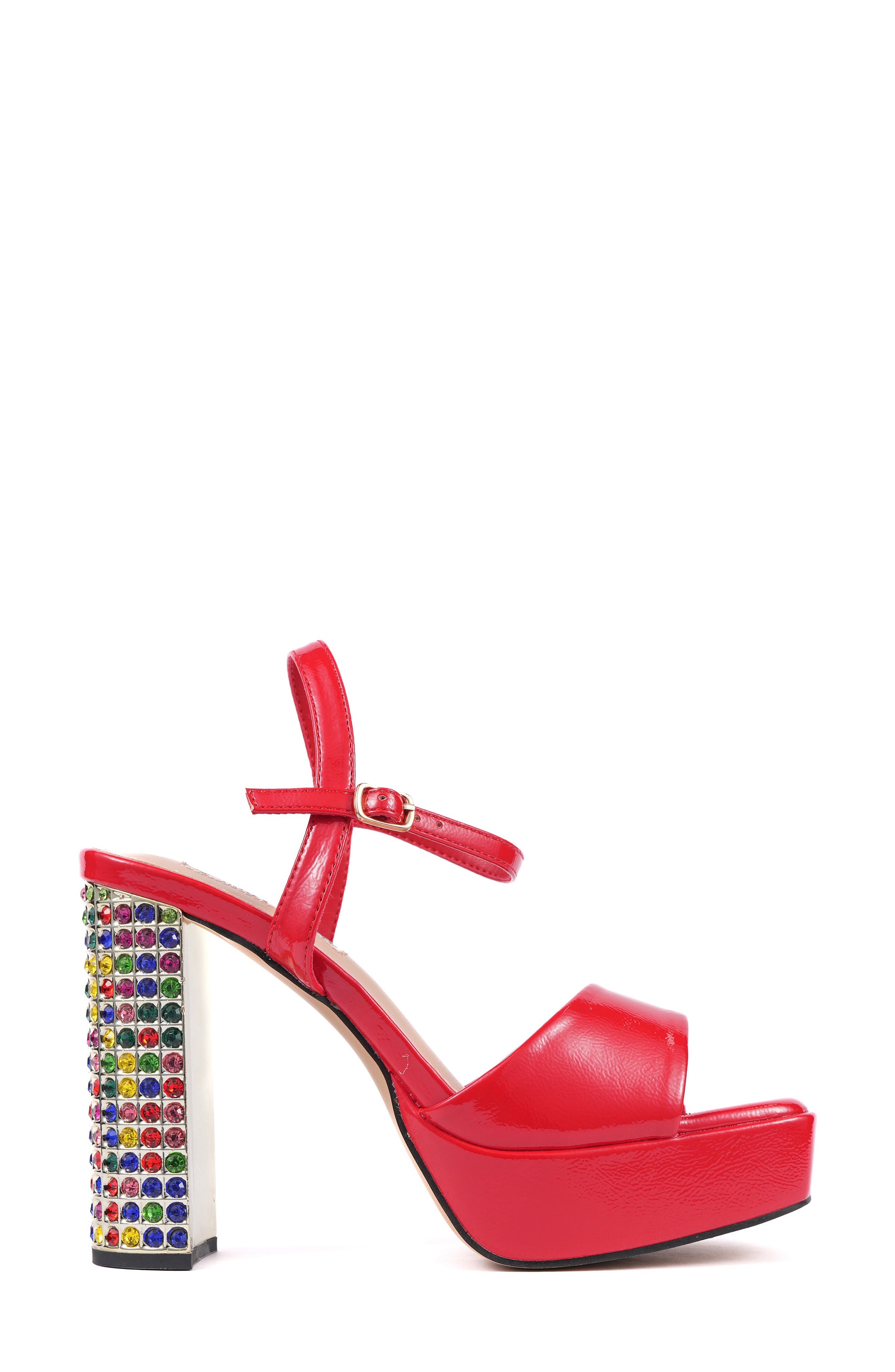 Pretty Sandal, Alternate, color, RED