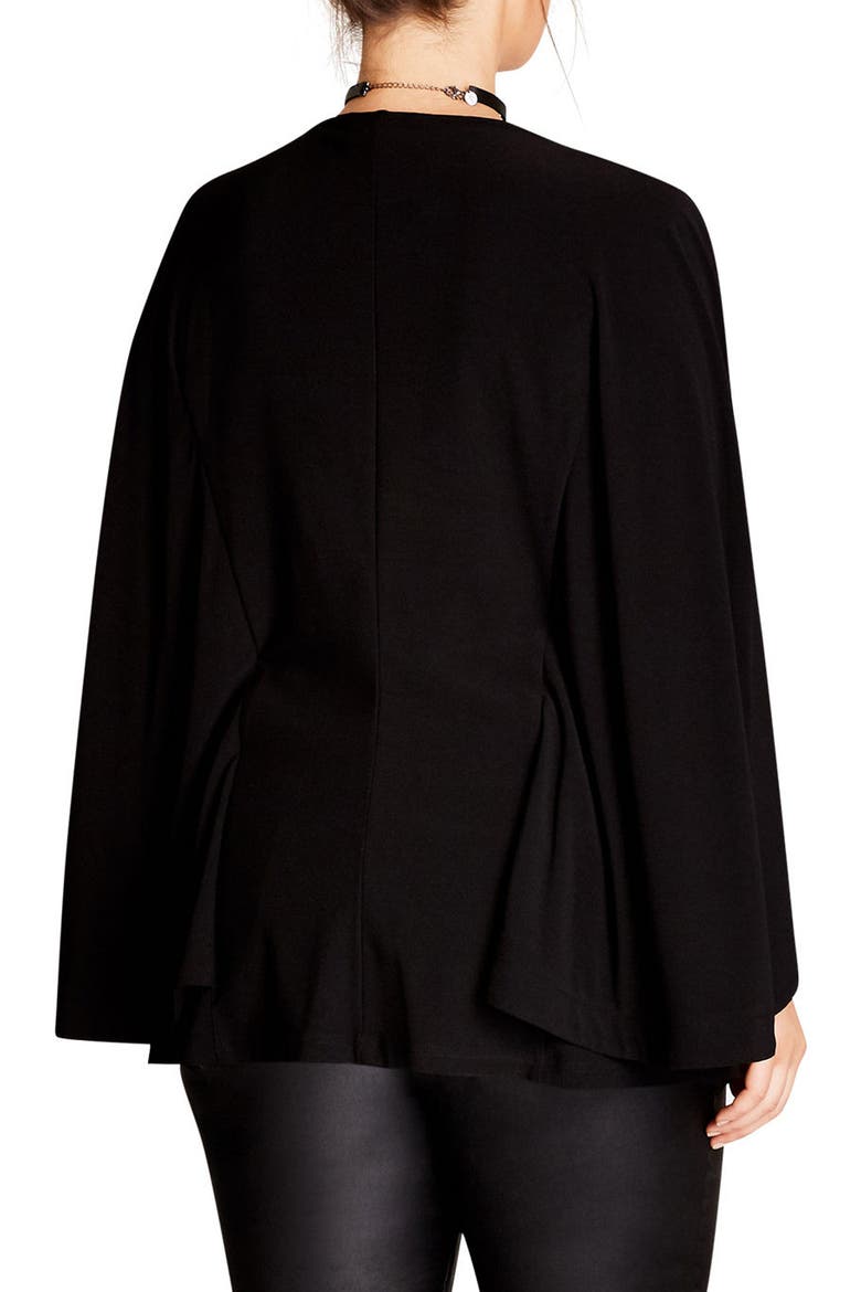 Cape Top, Alternate, color, BLACK
