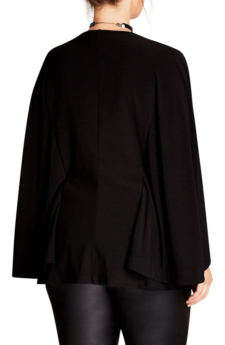 City Chic Cape Top, Alternate, color, 