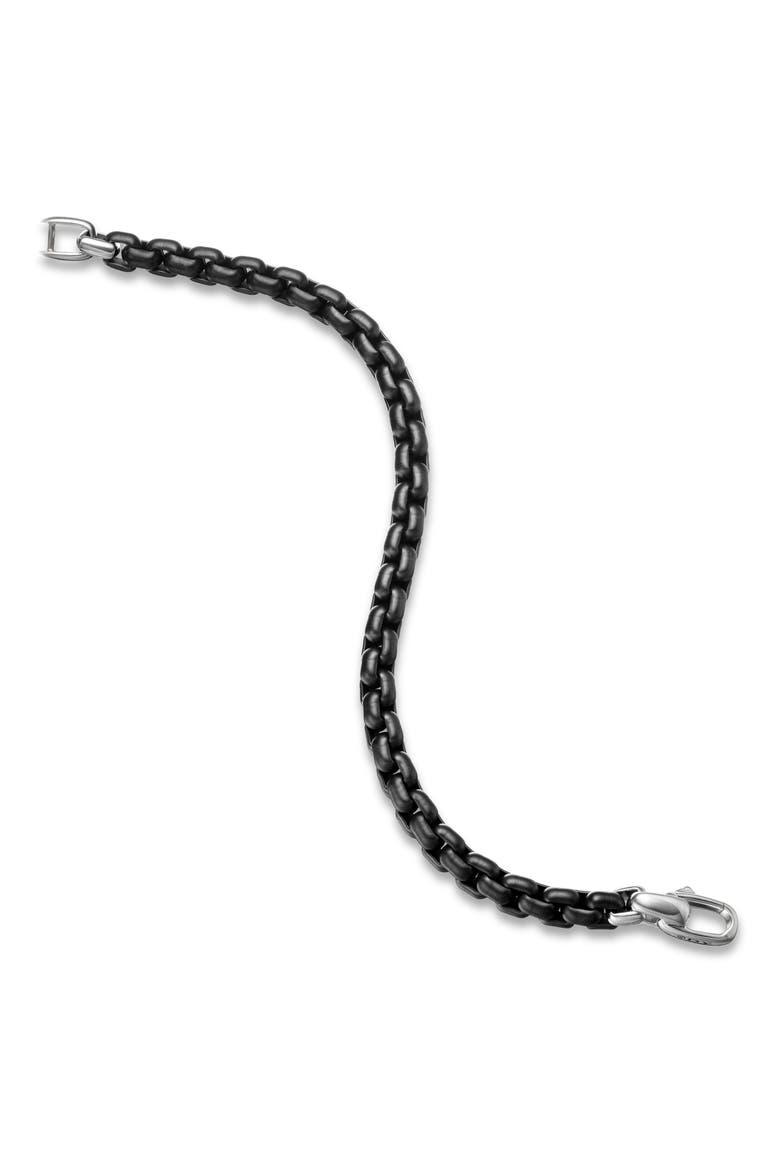 Box Chain Bracelet in Stainless Steel & Sterling Silver, 7.3mm, Alternate, color, STAINLESS STEEL W/ PVD