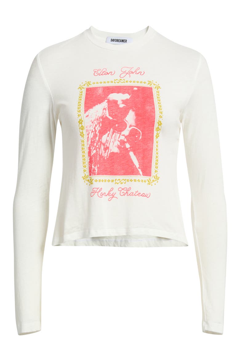 Elton John Honky Chateau Graphic Long Sleeve T-Shirt, Alternate, color, VINTAGE WHITE