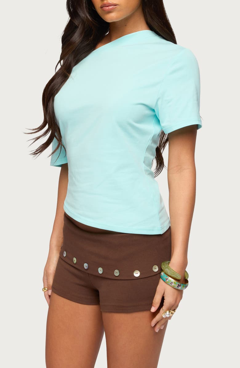 EDIKTED Mariee One-Shoulder Asymmetric Hem Top, Alternate, color, 