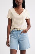 Caslon® Cotton & Modal V-Neck T-Shirt