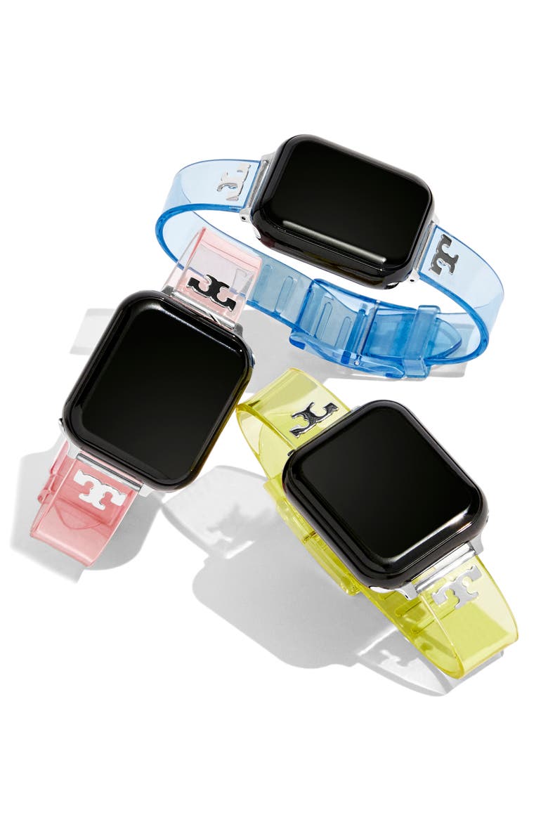 The Single T Jelly 16mm Apple Watch® Watchband, Alternate, color, PINK