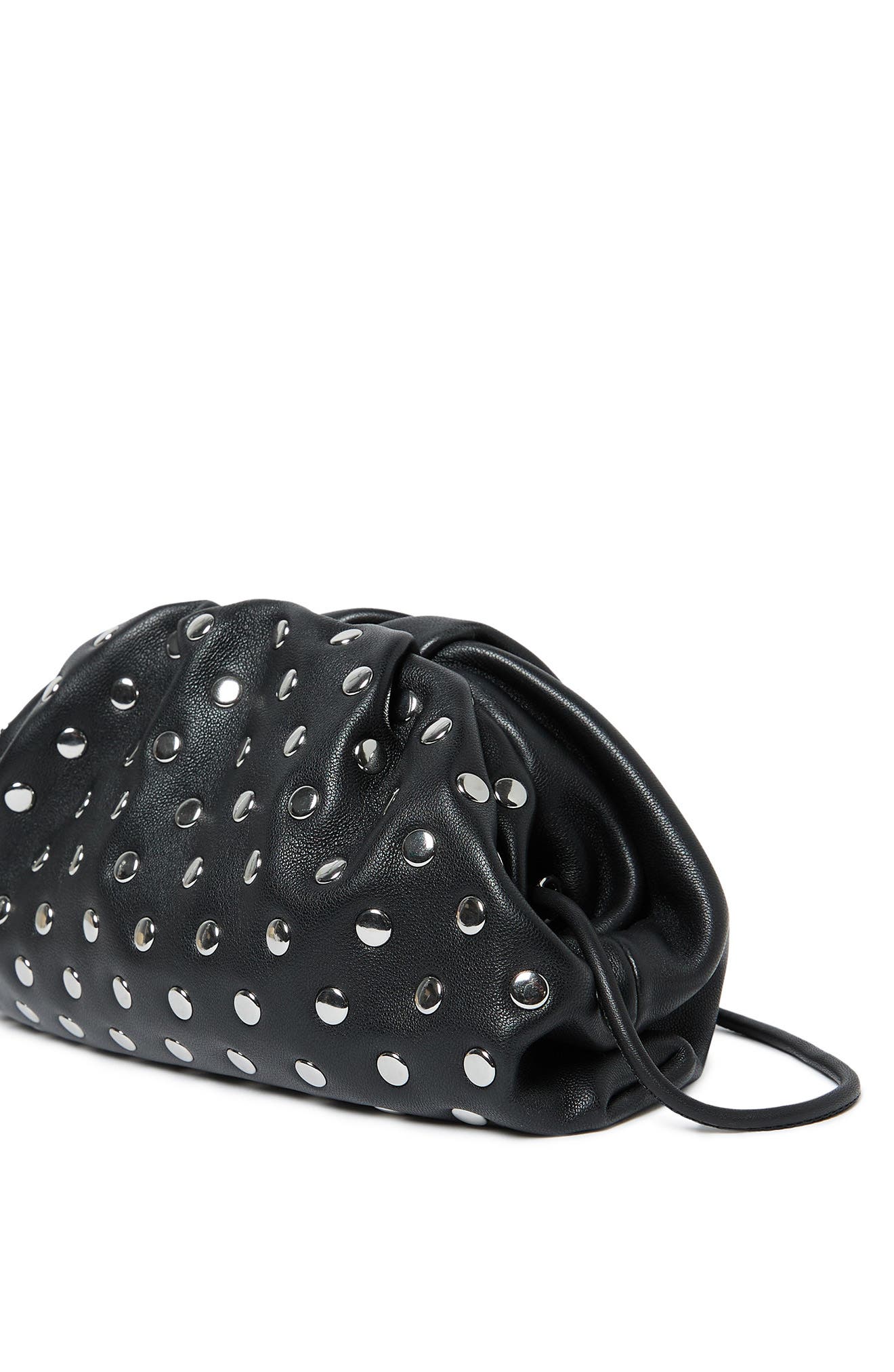 Loeffler Randall Bailey Half Moon Clutch, Alternate, color, Black/ Silver