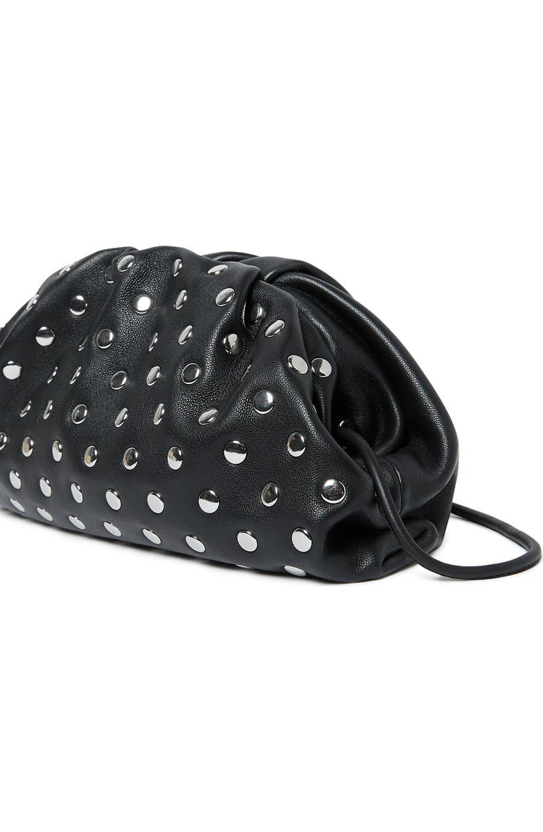 Loeffler Randall Bailey Half Moon Clutch, Alternate, color, Black/ Silver