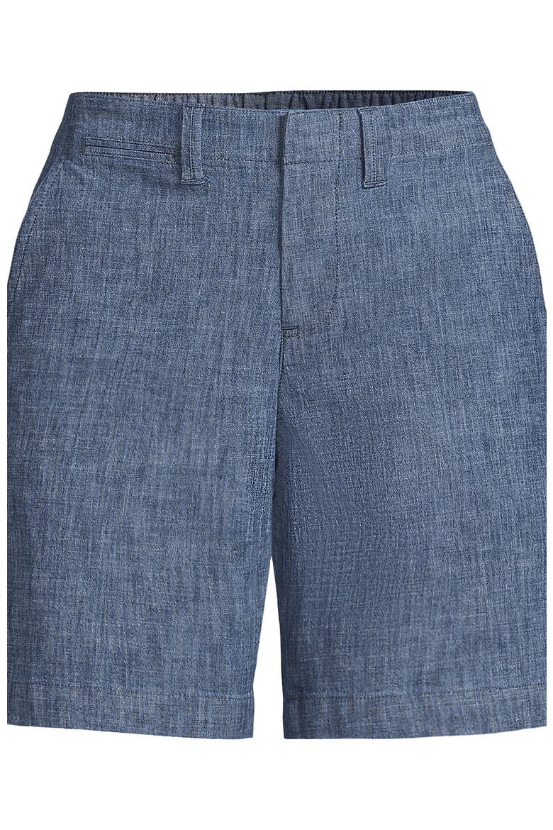 Plus Size Classic 7" Chino Shorts, Alternate, color, Evening Sky Chambray