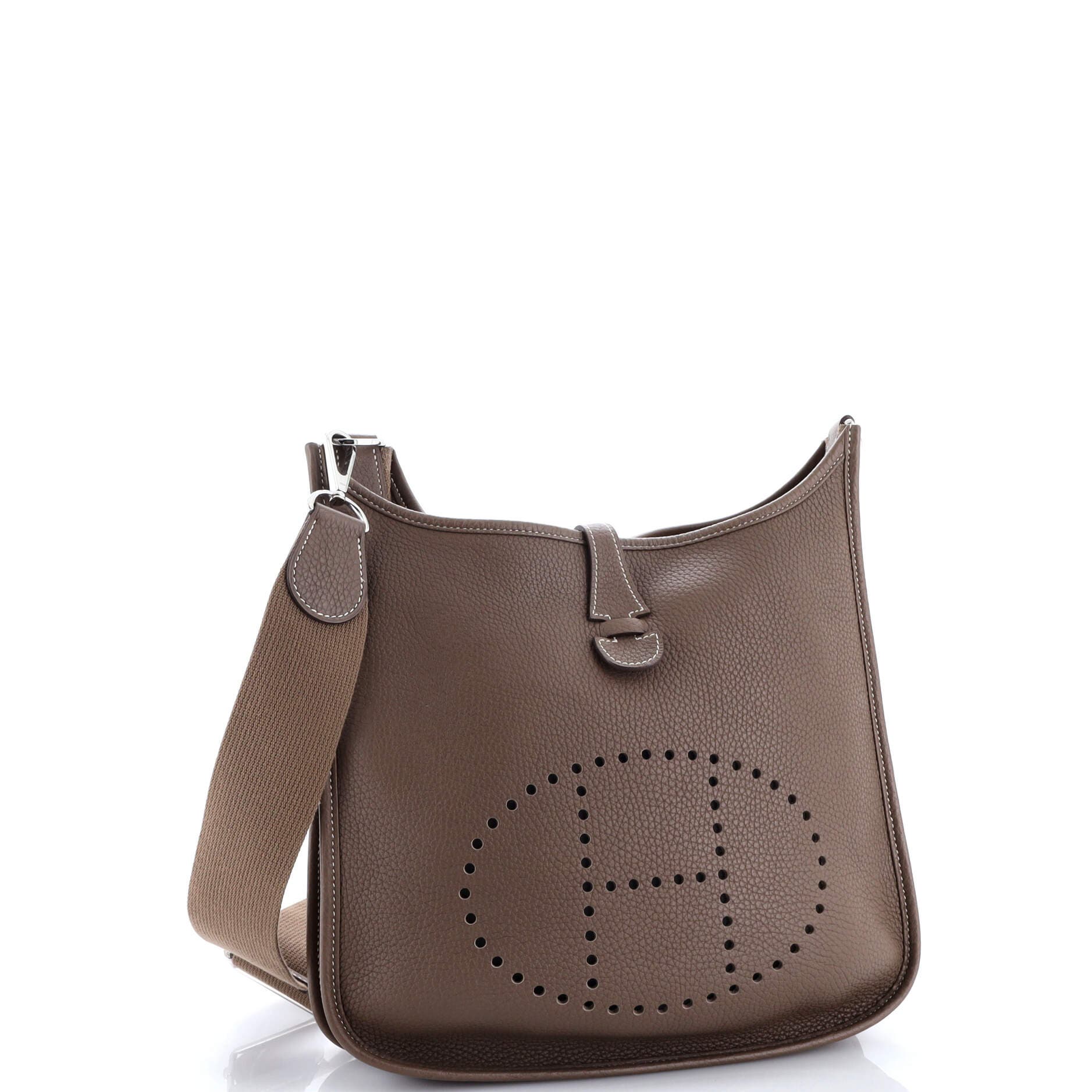 Pre-Owned Hermes Evelyne Bag Gen III Clemence PM, Alternate, color, Etoupe