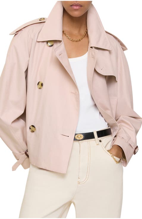 Cropped Tropical Gabardine Mayfair Trench Jacket