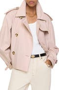 Burberry Cropped Tropical Gabardine Mayfair Trench Jacket