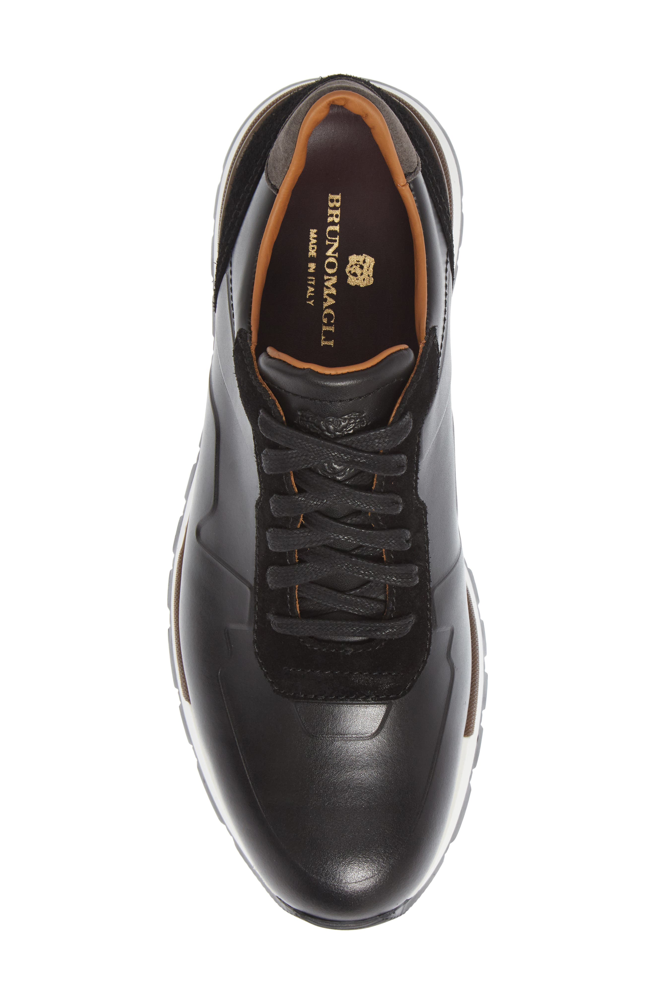 Davio Low Top Sneaker, Alternate, color, BLACK LEATHER