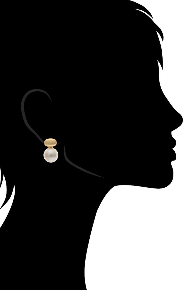 RIVKA FRIEDMAN Genuine Pearl Drop Earrings, Alternate, color, 18K Gold Clad