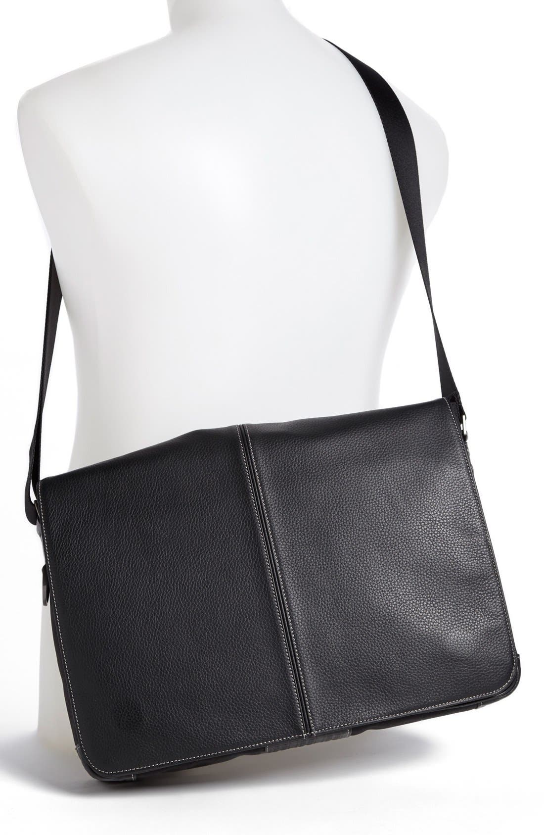 BOCONI Tyler Slim Leather Laptop Messenger Bag, Alternate, color, 