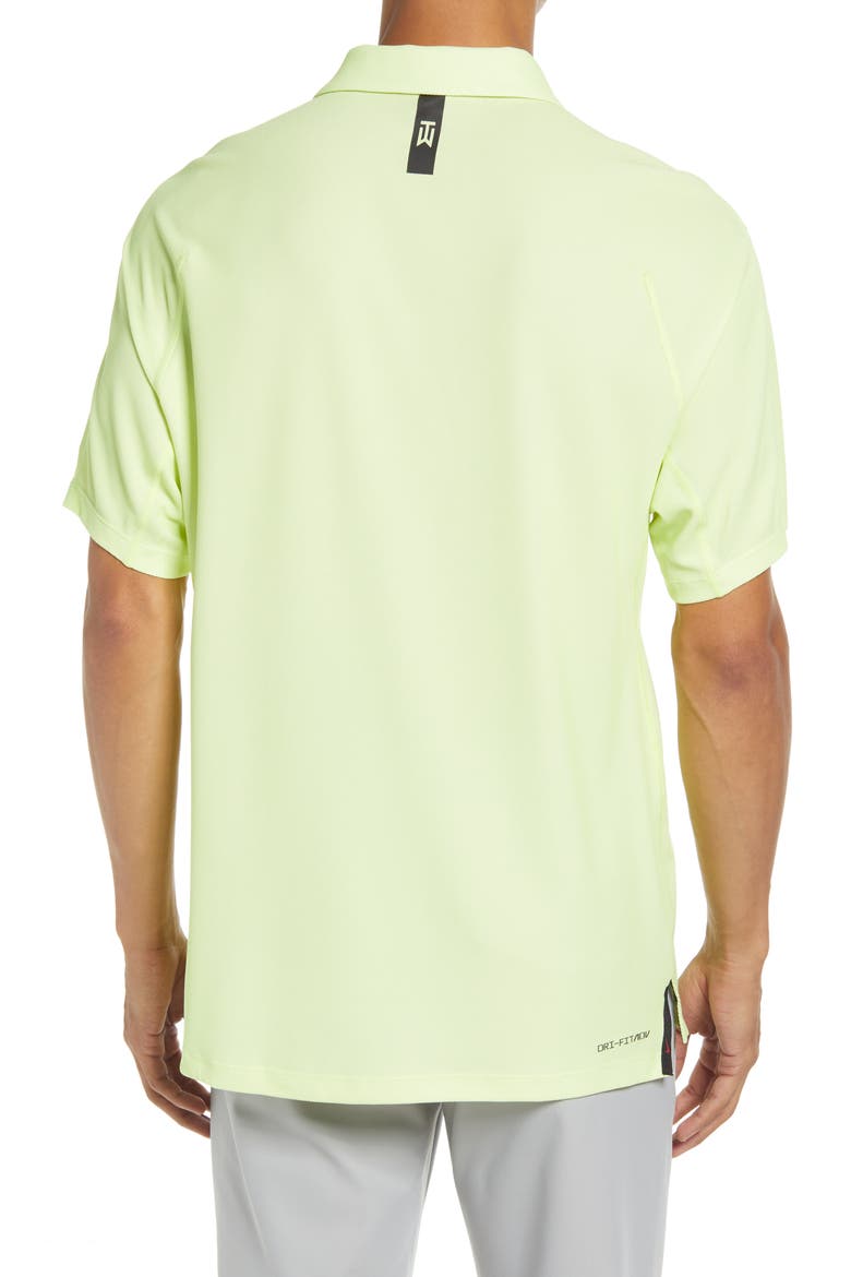 Nike Dri-FIT ADV Tiger Woods Golf Polo, Alternate, color, WHITE/LIGHT LEMON TWIST/BLACK