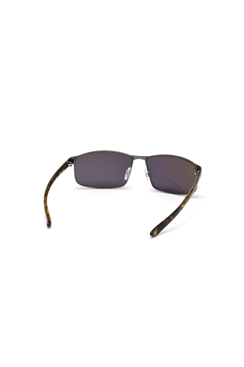 Rectangular Metal Polarized Sunglasses, Alternate, color, Gunmetal / Smoke
