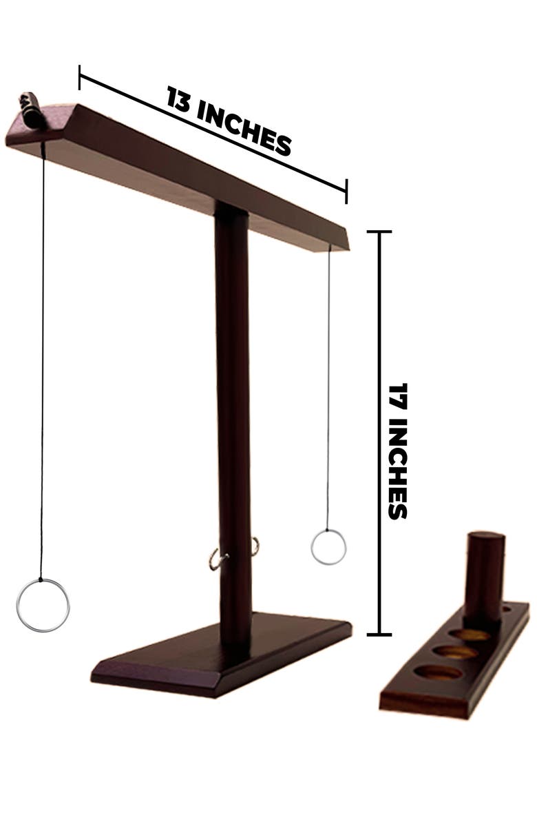 Swooc Games Battle Hooks | 2 Player Hook & Ring Game, Alternate, color, Brown