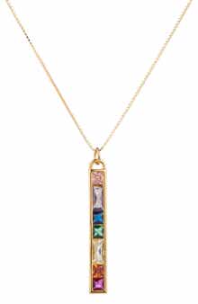 EYE CANDY LOS ANGELES Cubic Zirconia Chakra Pendant Necklace