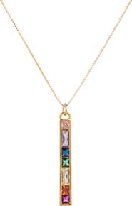 EYE CANDY LOS ANGELES Cubic Zirconia Chakra Pendant Necklace