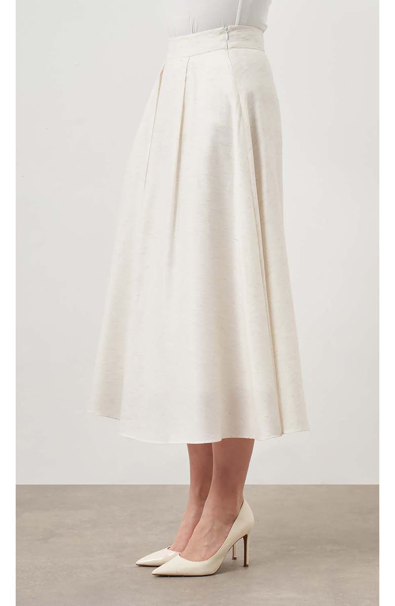 Mizalle Midi Skirt, Alternate, color, Ecru