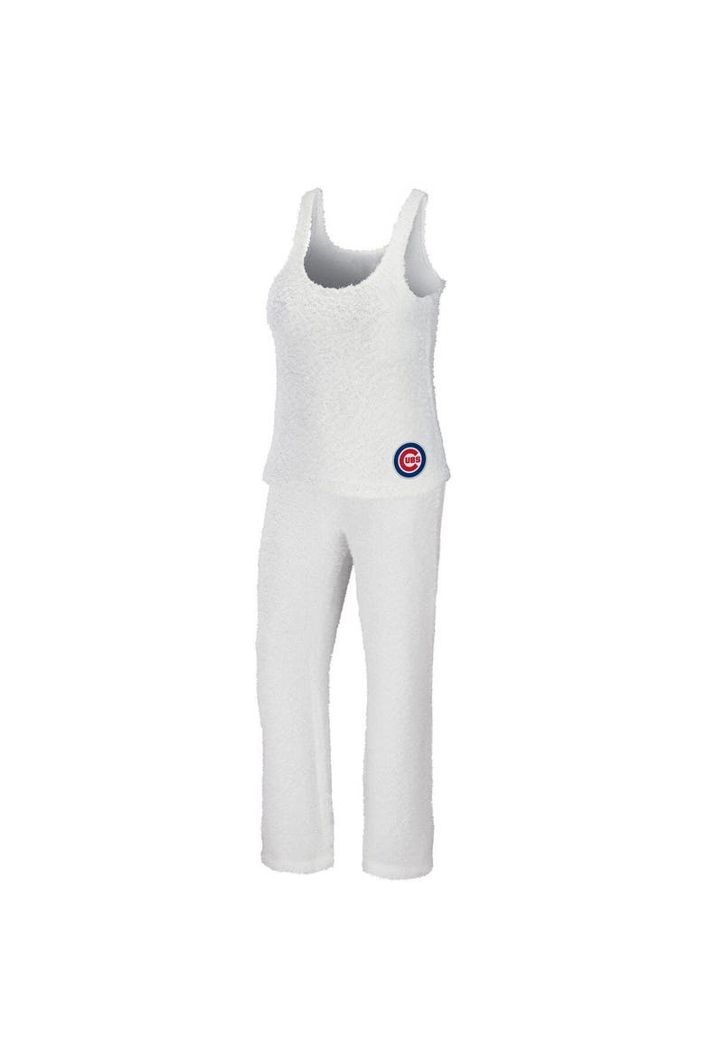 Women's WEAR by Erin Andrews Cream Chicago Cubs Cozy Lounge Tank Top & Pants Set, Main, color, Cream