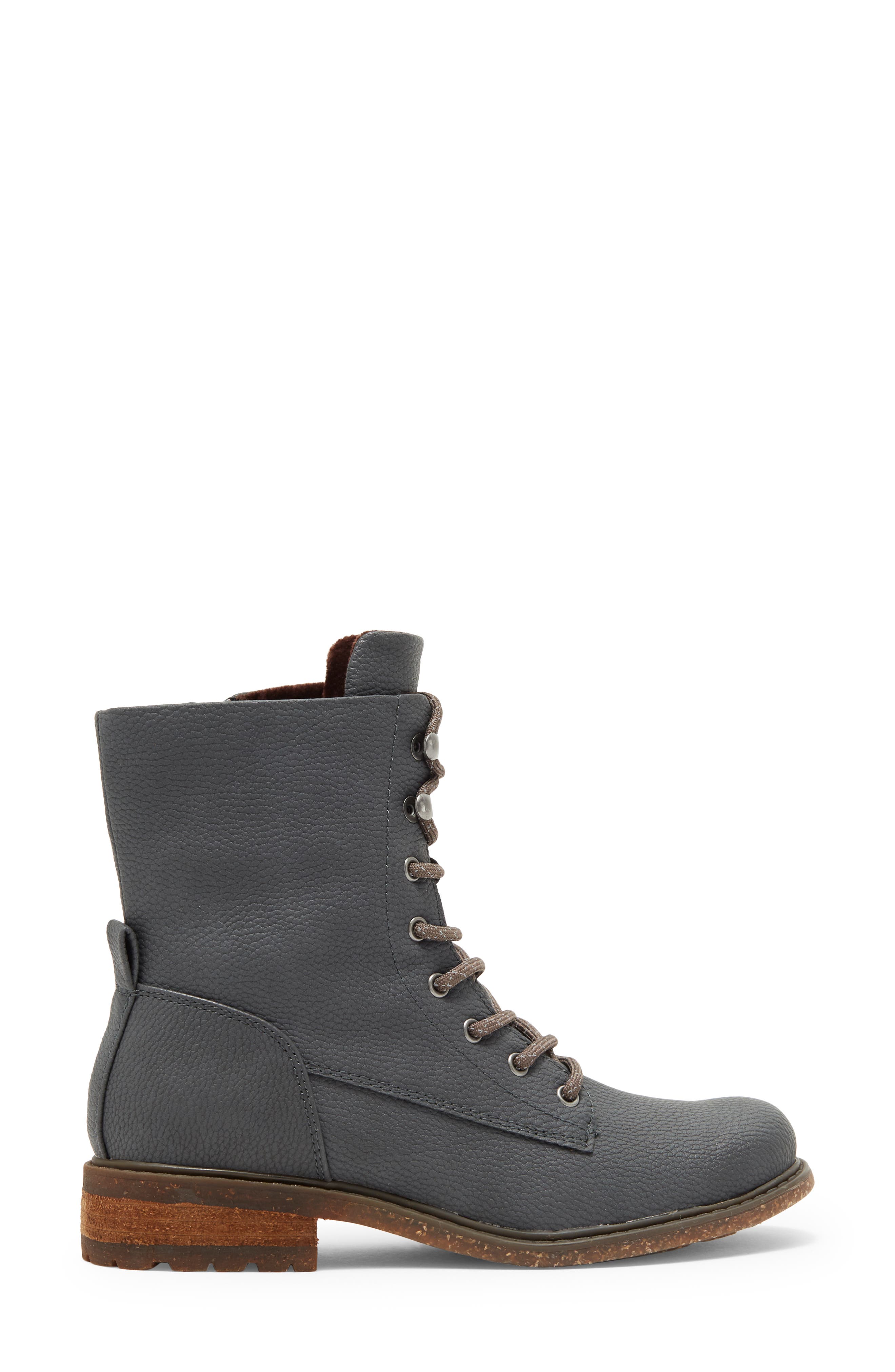 Born Carter Combat Boot, Alternate, color, DARK GREY NUBUCK