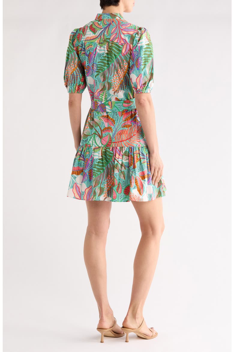 Balloon Sleeve Minidress, Alternate, color, AQUA