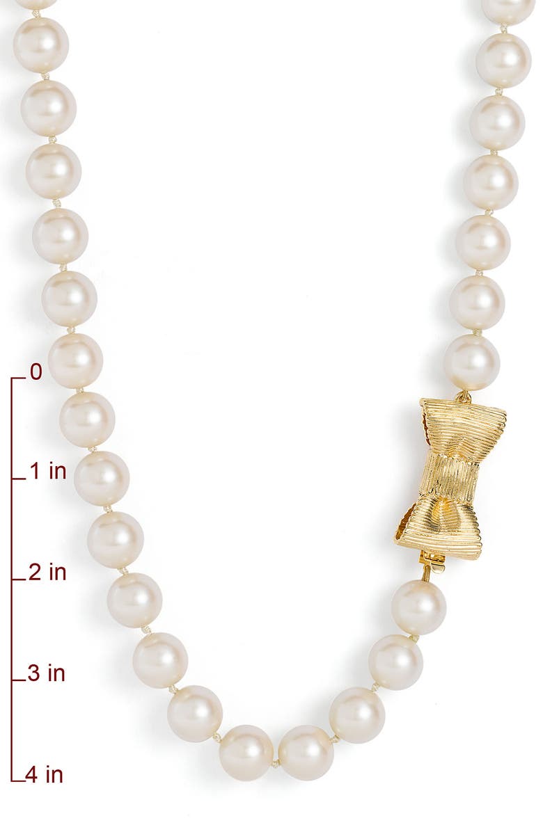 Kate Spade New York 'all wrapped up' glass pearl long necklace, Alternate, color,