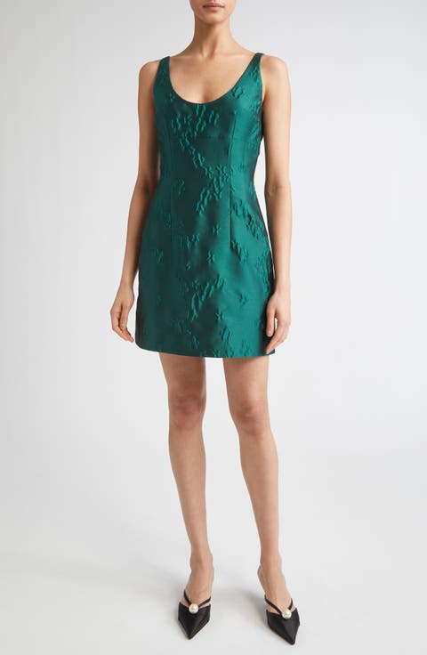 Einna Ditsy Metallic Floral Jacquard Minidress