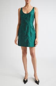 Emilia Wickstead Einna Ditsy Metallic Floral Jacquard Minidress