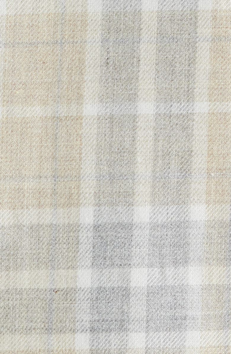 Scott Barber Weekend Regular Fit Heathered Plaid Cotton Button-Up Shirt, Alternate, color, Khaki Heather