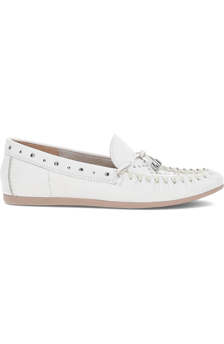 Frye Naya Stud Loafer, Alternate, color, White