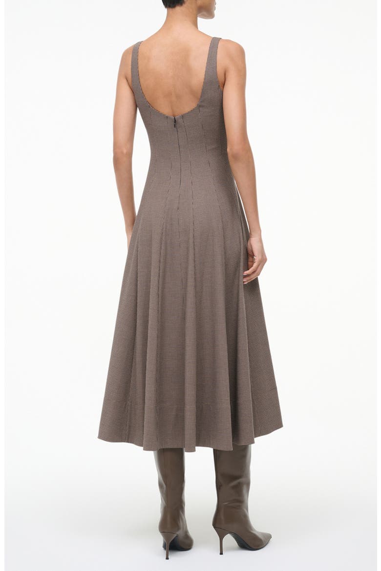 Wells Houndstooth Fit & Flare Midi Dress, Alternate, color, HOUNDSTOOTH