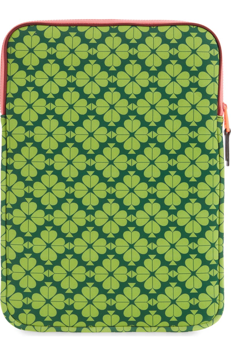 Kate Spade New York universal spade flower neoprene laptop sleeve, Alternate, color,