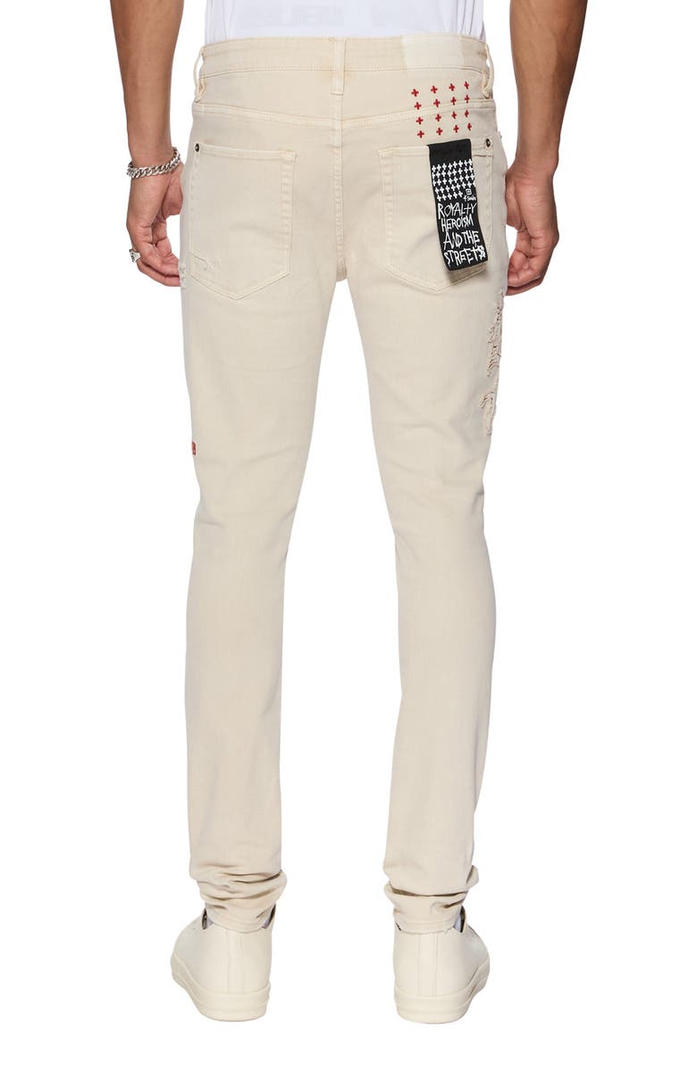 Ksubi Van Winkle Ecru Playoff Skinny Jeans, Alternate, color, 