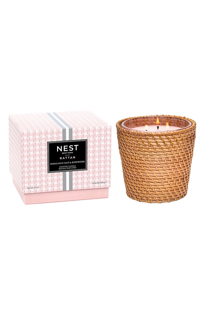 NEST New York Rattan Himalayan Salt & Rosewater Classic Candle, Alternate, color, 