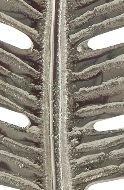 Uma Contemporary Leaf Statue In Silver