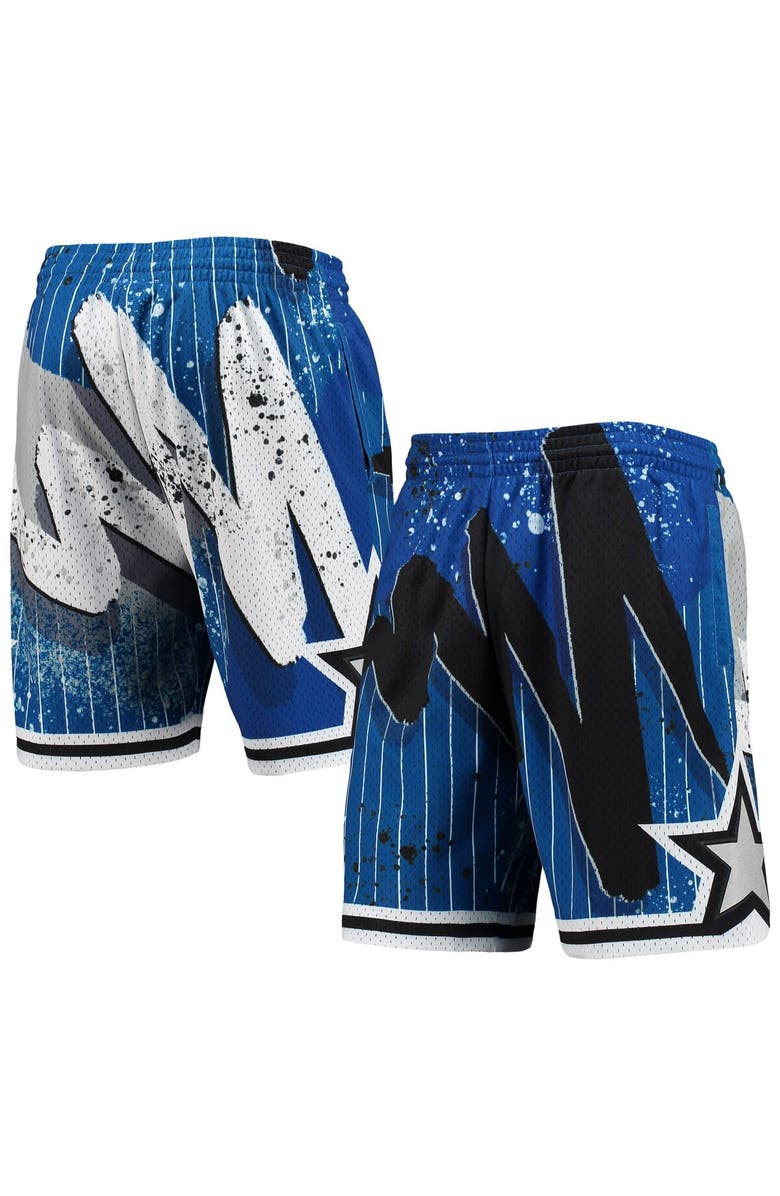 Mitchell & Ness Men's Mitchell & Ness Blue Orlando Magic Hardwood Classics 1994 Hyper Hoops Swingman Shorts, Main, color, 