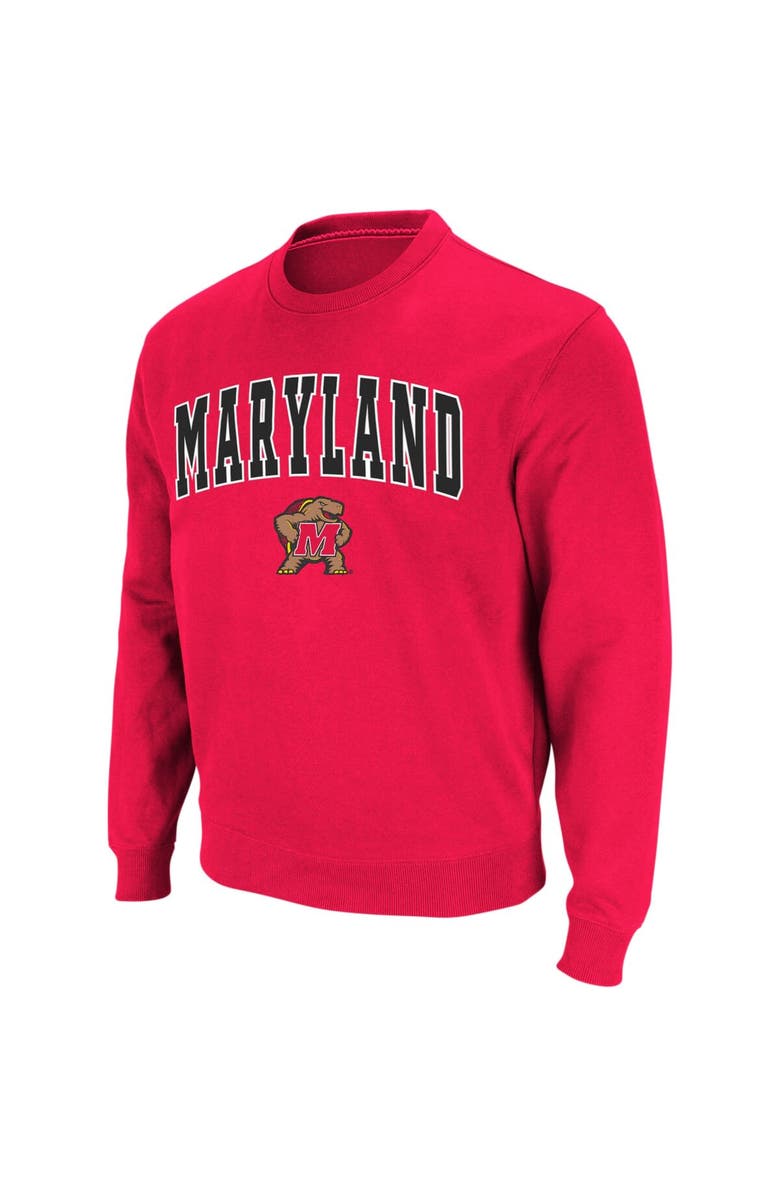 COLOSSEUM Men's Colosseum Red Maryland Terrapins Arch & Logo Crew Neck Sweatshirt, Main, color, Red