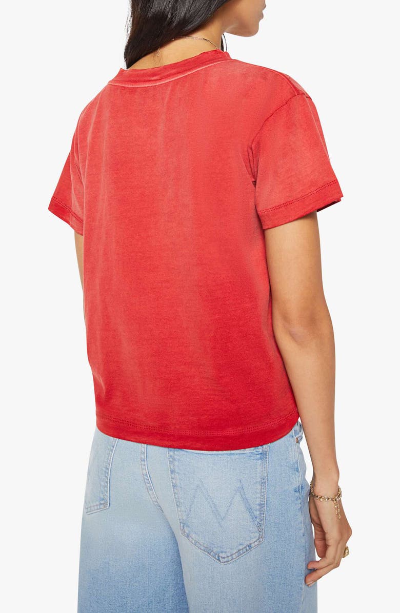 MOTHER Pocket Cotton T-Shirt, Alternate, color, Jer Tomato Red
