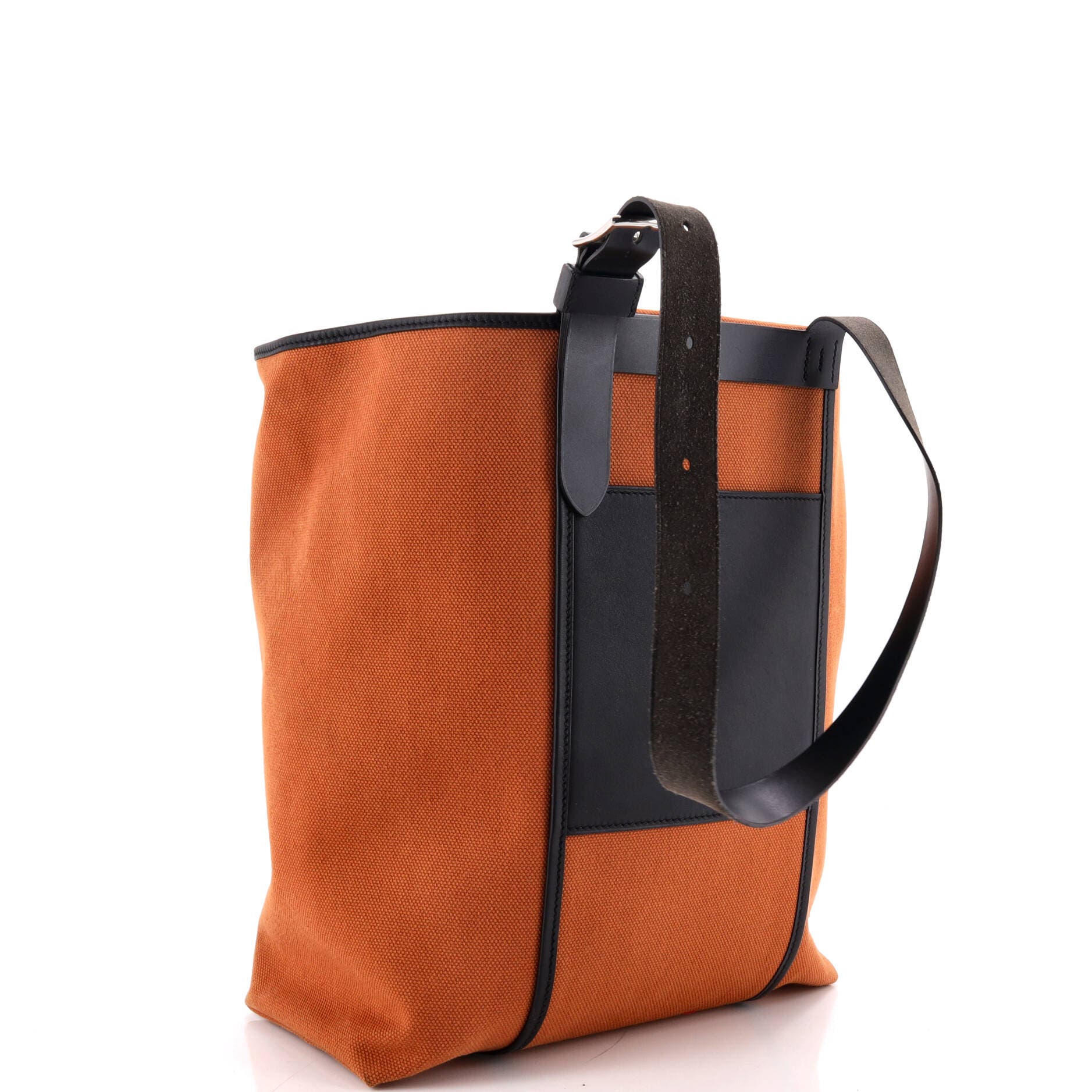 Etriviere Pocket Tote Toile and Leather 27, Alternate, color, Brown