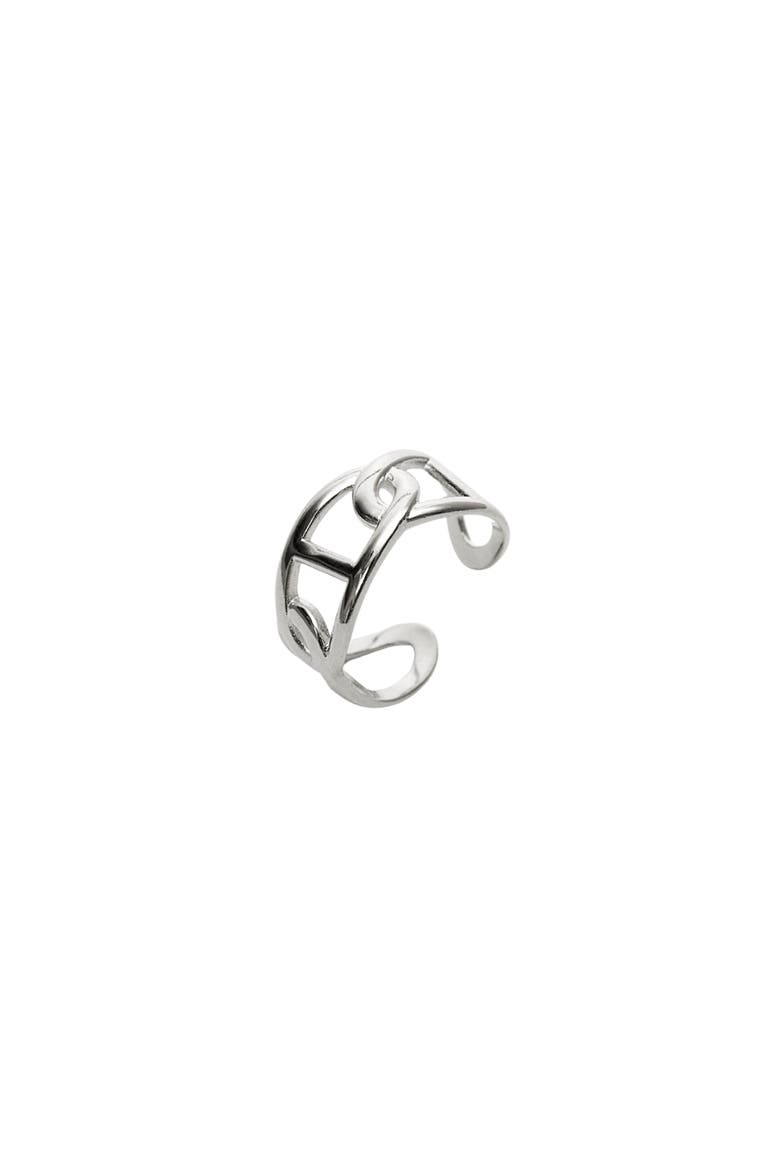 Large Chain Ring Sterling Silver, Main, color, Silver