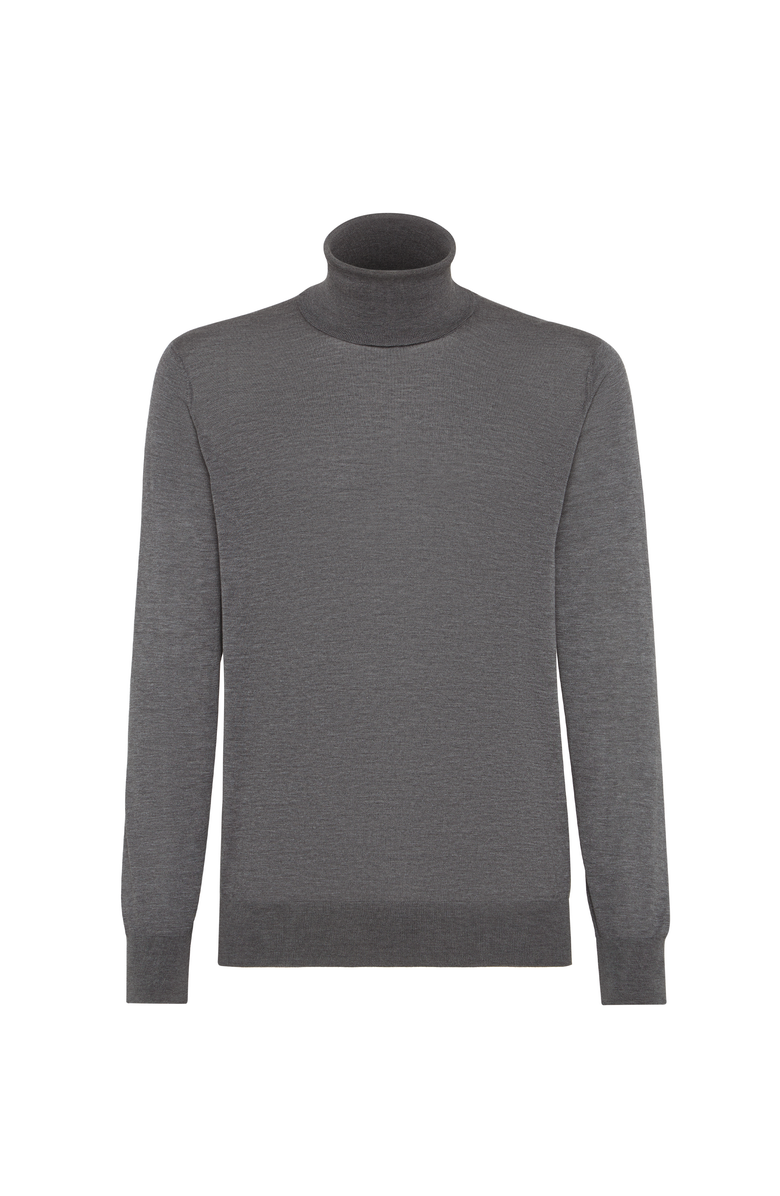 Brunello Cucinelli Lightweight turtleneck sweater, Main, color, Anthracite